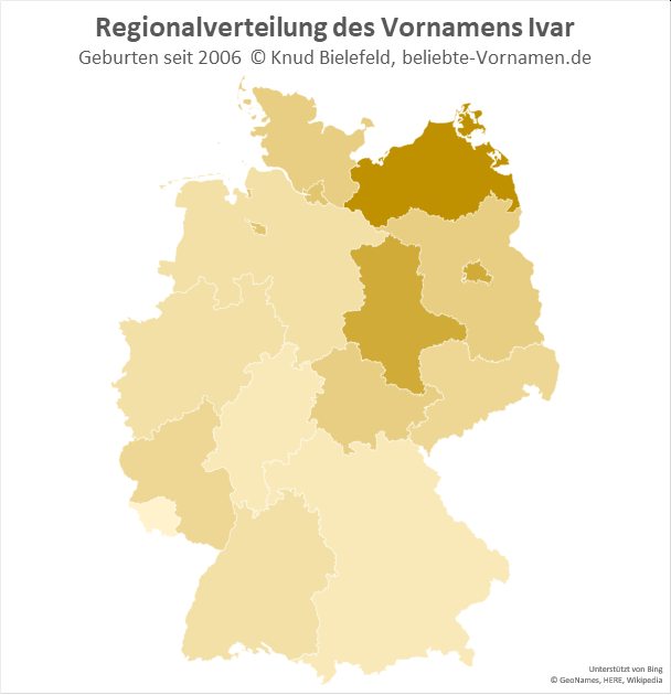 In Mecklenburg-Vorpommern ist der Name Ivar besonders beliebt.