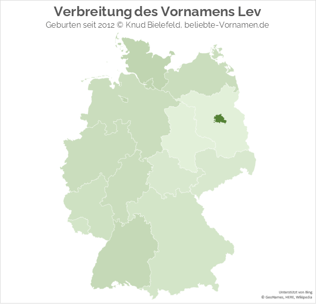 In Berlin ist der Vorname Lev viel beliebter als in den anderen Bundesländern.